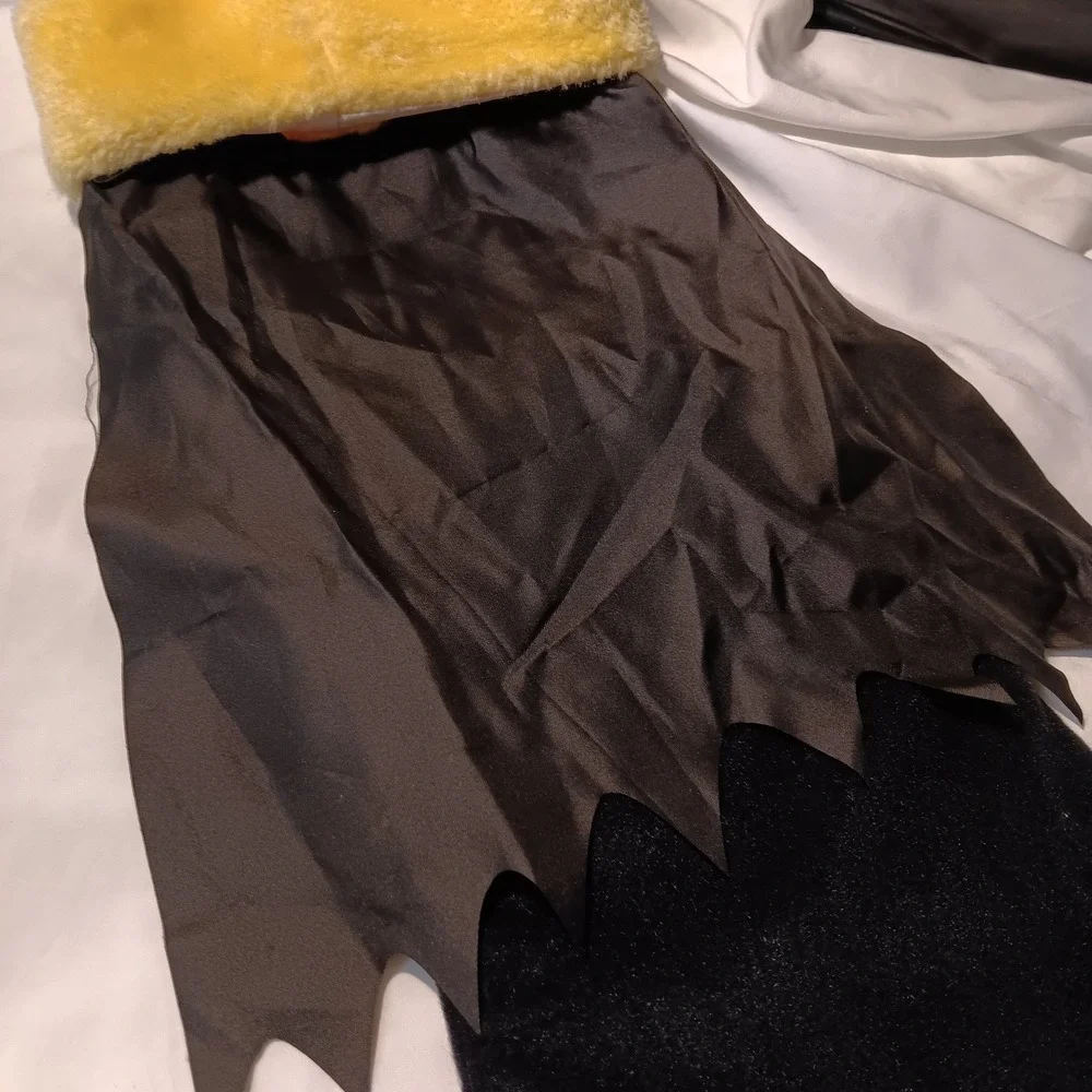 Batman Christmas Stocking & Cape Yellow Cuff DC Comics Prima Creations 2015 EUC
